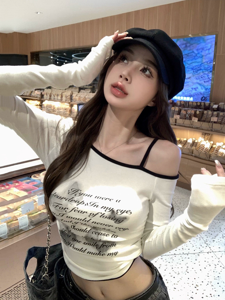 Y2K Long Sleeve Crop Top for Women, Sweet and Spicy K-Pop Jazz Dance T-Shirt, Trendy Casual Fashion Y2K Long Sleeve Crop Top for Women, Sweet and Spicy K-Pop Jazz Dance T-Shirt, Trendy Casual Fashion