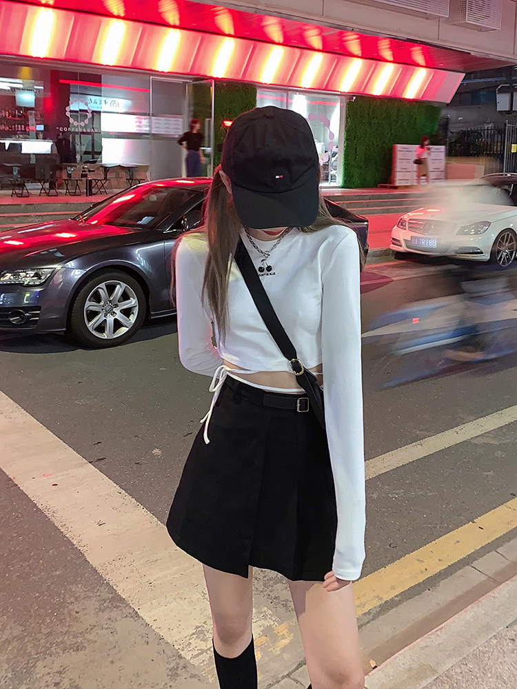 Y2K Long Sleeve Jazz Dance Performance T-Shirt for Women - Sweet and Spicy K-Pop Style Top Y2K Long Sleeve Jazz Dance Performance T-Shirt for Women - Sweet and Spicy K-Pop Style Top