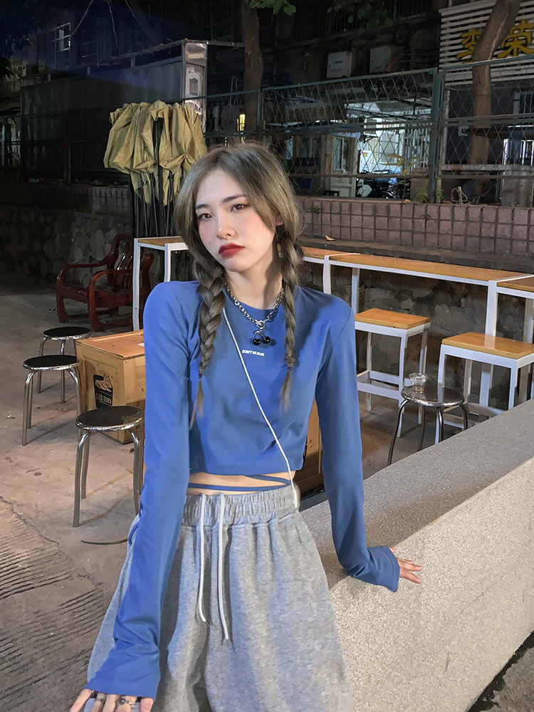 Y2K Long Sleeve Jazz Dance Performance T-Shirt for Women - Sweet and Spicy K-Pop Style Top Y2K Long Sleeve Jazz Dance Performance T-Shirt for Women - Sweet and Spicy K-Pop Style Top