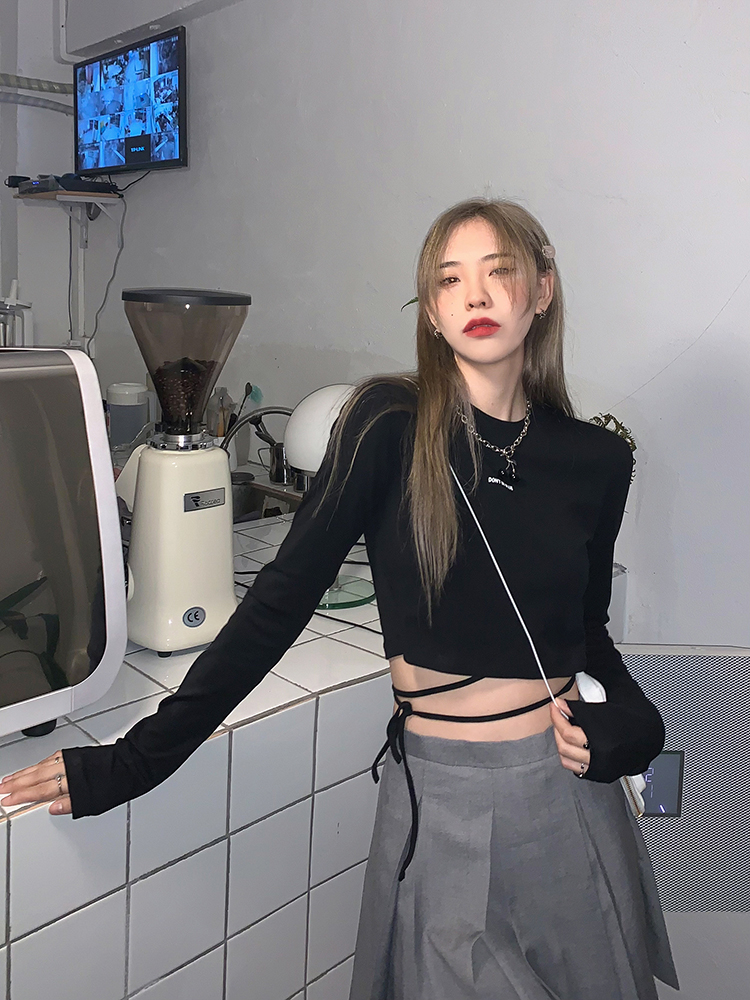 Y2K Long Sleeve Jazz Dance Performance T-Shirt for Women - Sweet and Spicy K-Pop Style Top Y2K Long Sleeve Jazz Dance Performance T-Shirt for Women - Sweet and Spicy K-Pop Style Top