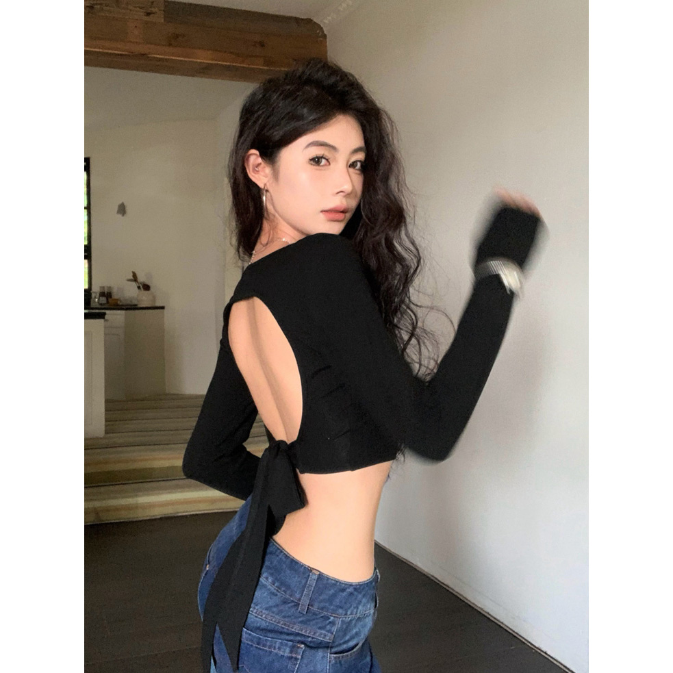 Y2K Long Sleeve T-Shirt for Women - Spicy Girl Jazz Dance K-Pop Top for Autumn Music Festival Outfits