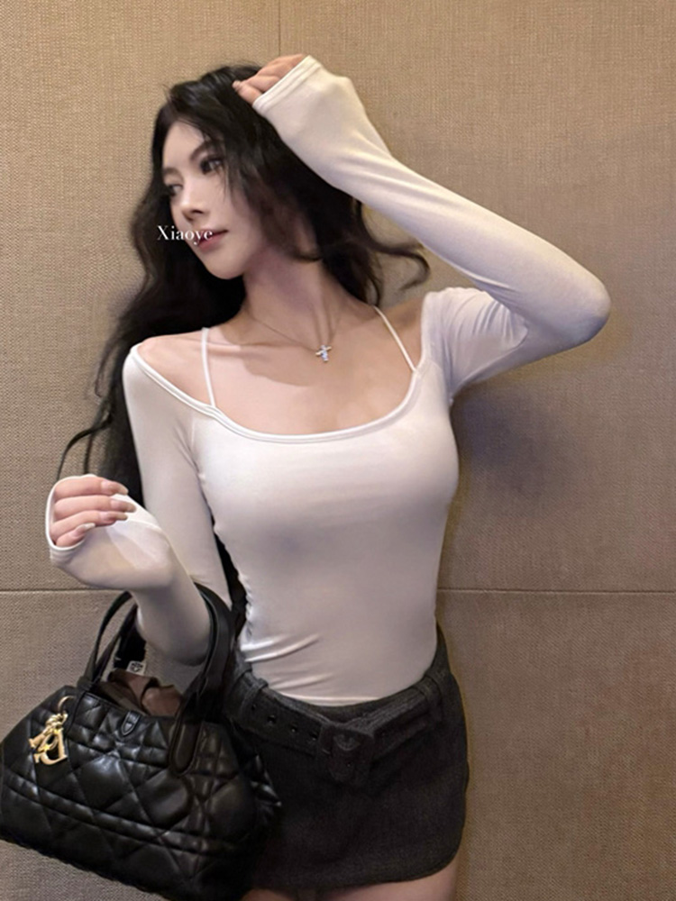 Y2K Red Long-Sleeve Jazz Dance Top for Women - Sexy K-Pop Music Festival Outfit, Hot Girl Niche Style Y2K Red Long-Sleeve Jazz Dance Top for Women - Sexy K-Pop Music Festival Outfit, Hot Girl Niche Style