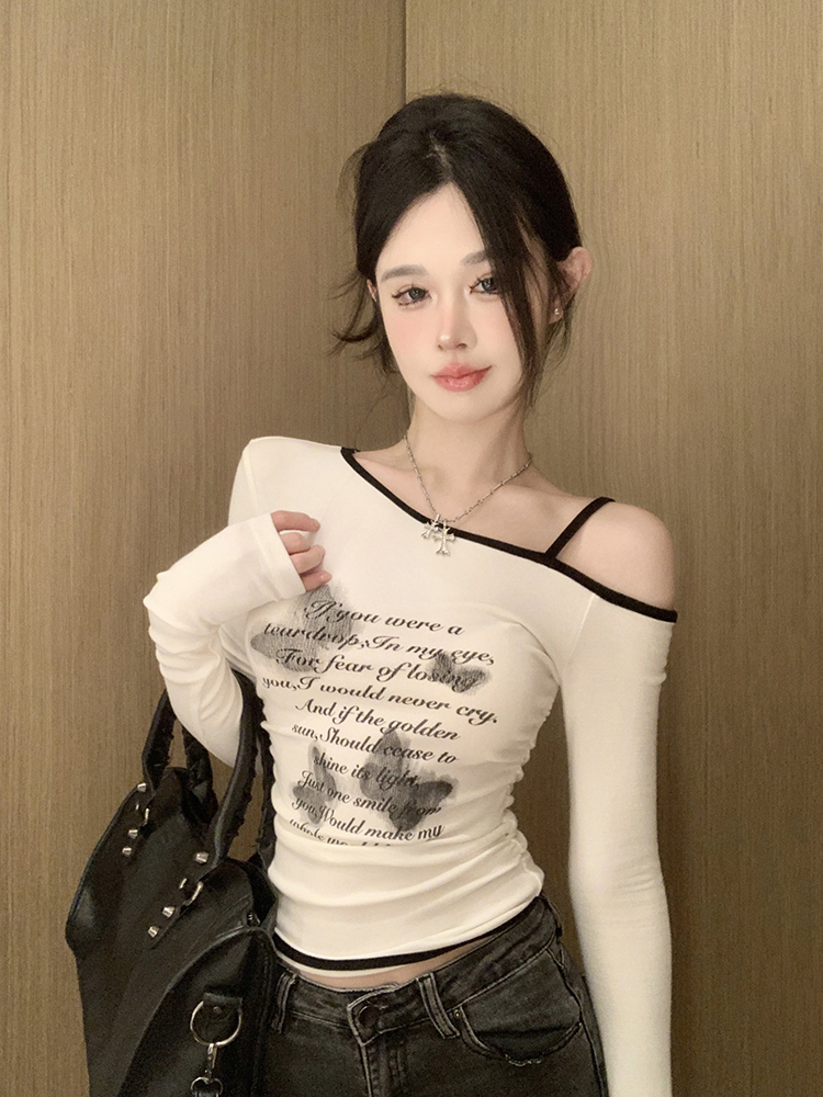 Y2K Slim Fit Long Sleeve Jazz Dance Top for Women, Short American Style T-Shirt for K-Pop Music Festival Outfits Y2K Slim Fit Long Sleeve Jazz Dance Top for Women, Short American Style T-Shirt for K-Pop Music Festival Outfits