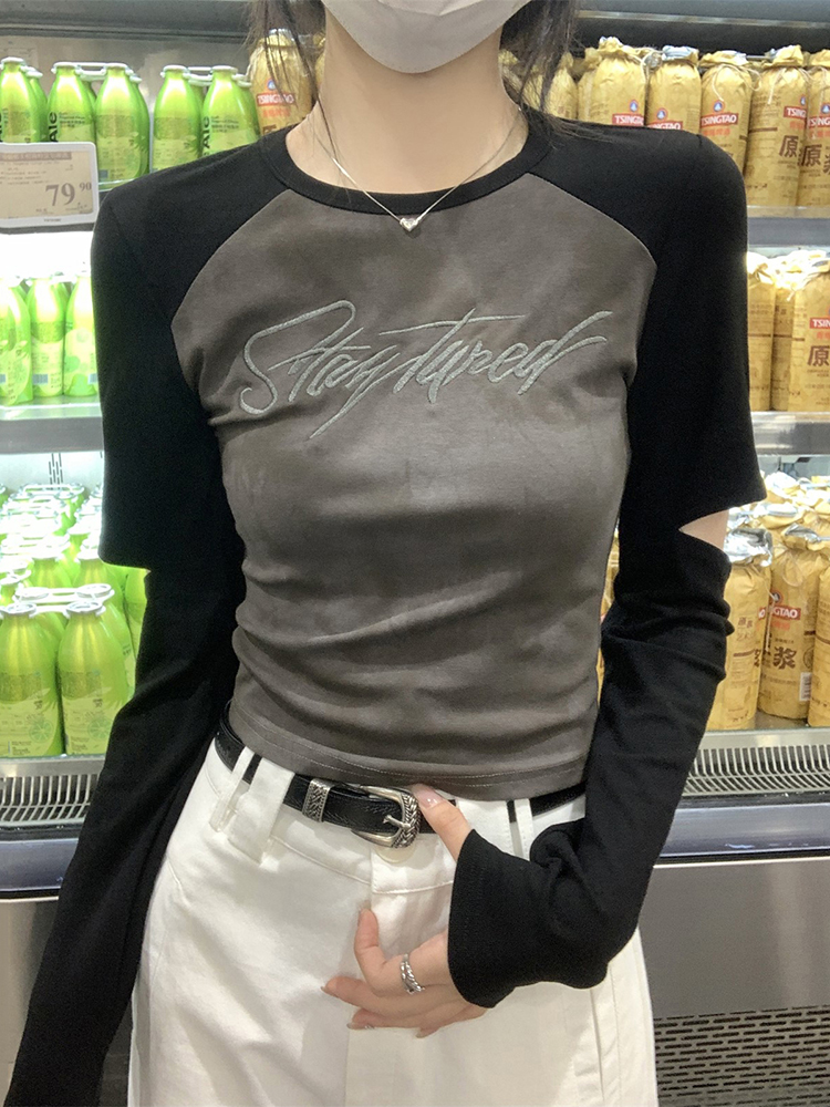 Y2K Style Jazz Dance Top for Women - Chic Short Base Shirt for Spring & Autumn, Perfect for K-Pop Music Festival Outfits Y2K Style Jazz Dance Top for Women - Chic Short Base Shirt for Spring & Autumn, Perfect for K-Pop Music Festival Outfits