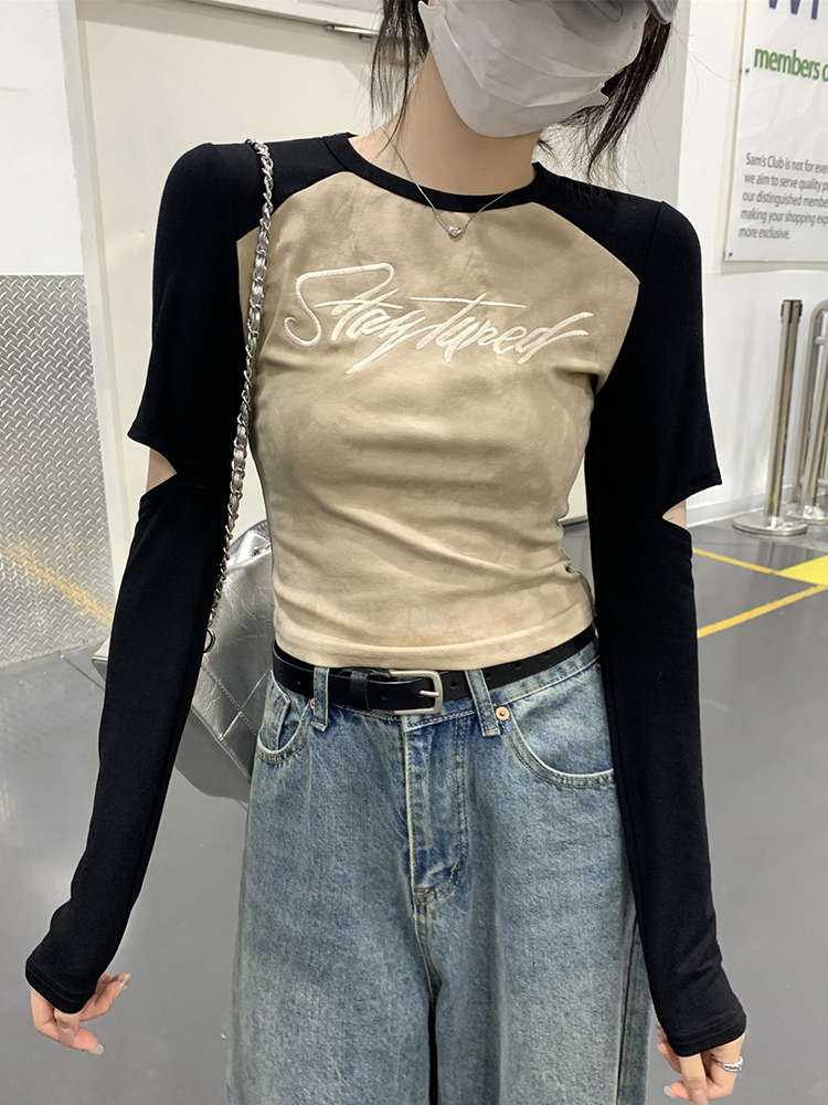 Y2K Style Jazz Dance Top for Women - Chic Short Base Shirt for Spring & Autumn, Perfect for K-Pop Music Festival Outfits Y2K Style Jazz Dance Top for Women - Chic Short Base Shirt for Spring & Autumn, Perfect for K-Pop Music Festival Outfits