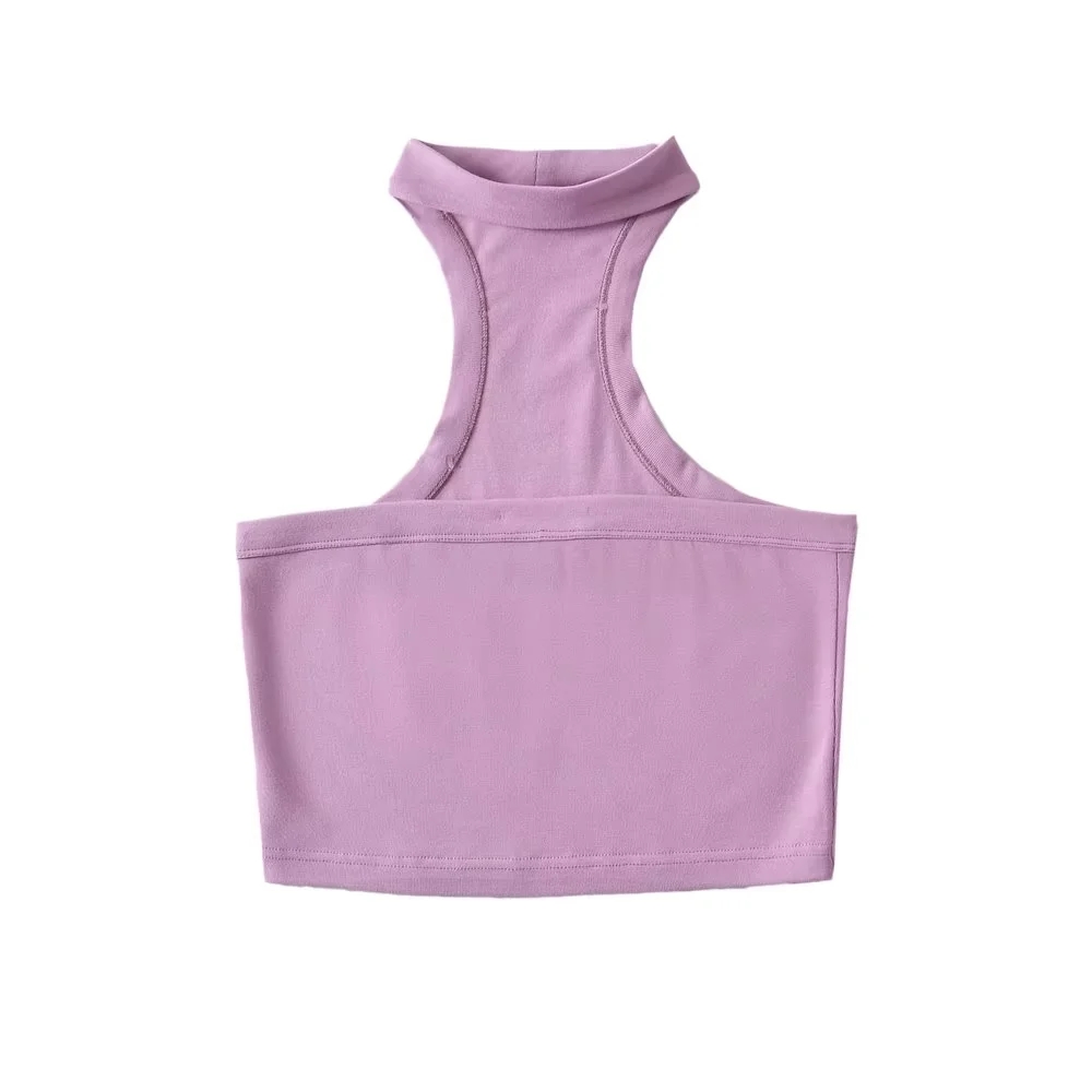 Y2K Summer Halter Neck Tank Top, Fitted Strapless Spicy Girl Outerwear, Trendy Pure Desire Design Y2K Summer Halter Neck Tank Top, Fitted Strapless Spicy Girl Outerwear, Trendy Pure Desire Design