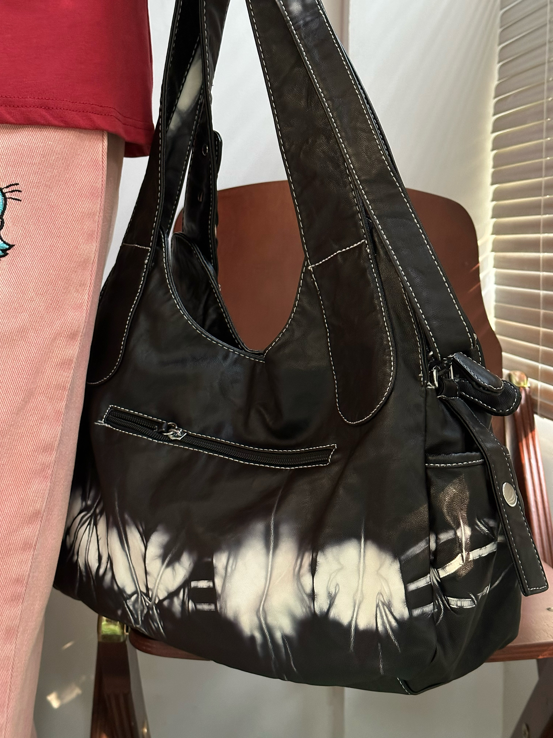 Y2K Tie-Dye Shoulder Crossbody Tote Bag - Retro Versatile Casual Bag for Spring and Summer, Perfect for Students and Spicy Girls Y2K Tie-Dye Shoulder Crossbody Tote Bag - Retro Versatile Casual Bag for Spring and Summer, Perfect for Students and Spicy Girls