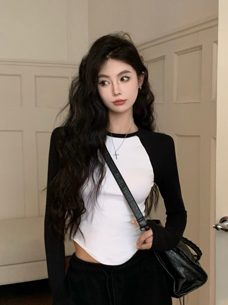 Y2K Women's Long-Sleeve T-Shirt for Jazz Dance & K-Pop Group Performances - Trendy Autumn Festival Outfit Y2K Women's Long-Sleeve T-Shirt for Jazz Dance & K-Pop Group Performances - Trendy Autumn Festival Outfit