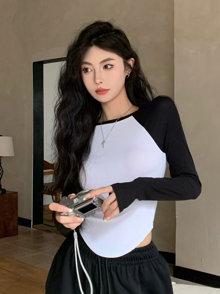 Y2K Women's Long-Sleeve T-Shirt for Jazz Dance & K-Pop Group Performances - Trendy Autumn Festival Outfit Y2K Women's Long-Sleeve T-Shirt for Jazz Dance & K-Pop Group Performances - Trendy Autumn Festival Outfit