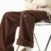 Dachshund Embroidered Warm Winter Outfits: Thickened Casual Pants for Women