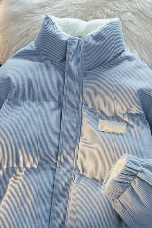 Warm Winter Outfits: Double-sided Corduroy Thickened Cotton Coat for Women