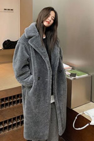Womens Long Cashmere-Like Coat
