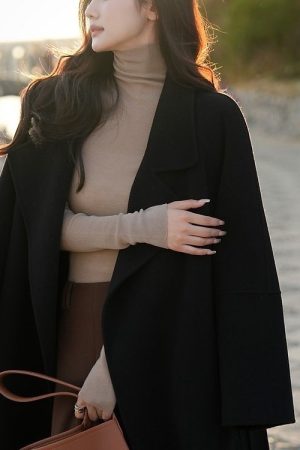 New Year Wool Coat With Down Liner For Women Long Style Outerwear