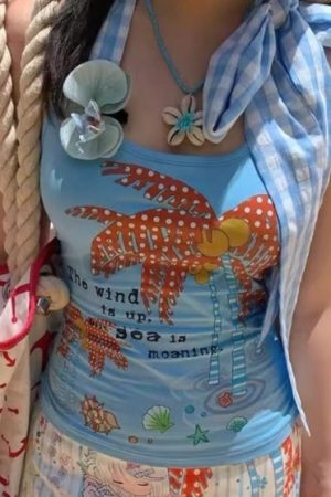 Girls Plaid Patchwork Lace-Up Halter Camisole For Women