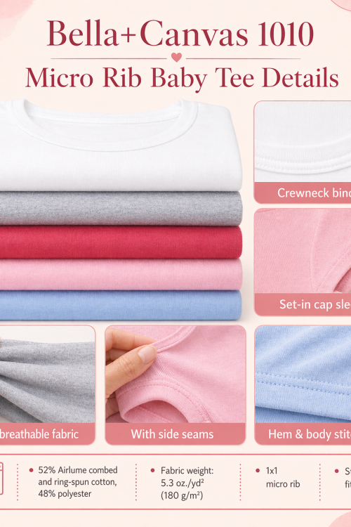 Women's Micro Rib Baby Tee Bella Canvas 1010 (Made in US) (1)