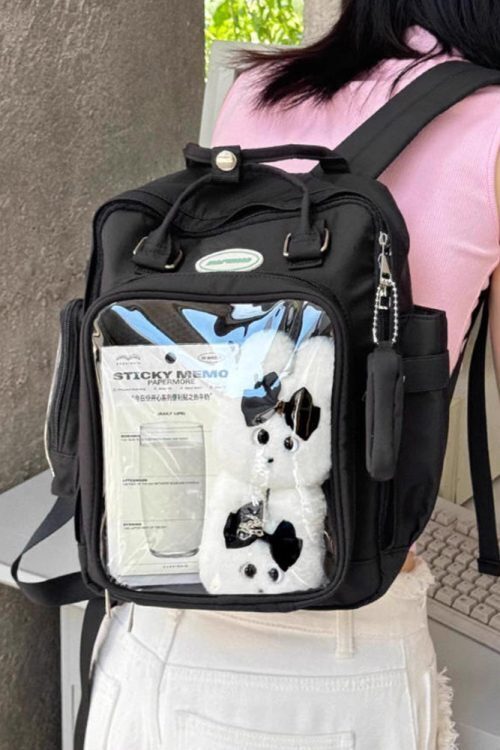 20cm Doll Ita Backpack with Clear Window for Plushies and Pins