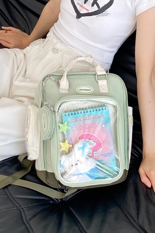 20cm Doll Ita Backpack with Clear Window for Plushies and Pins