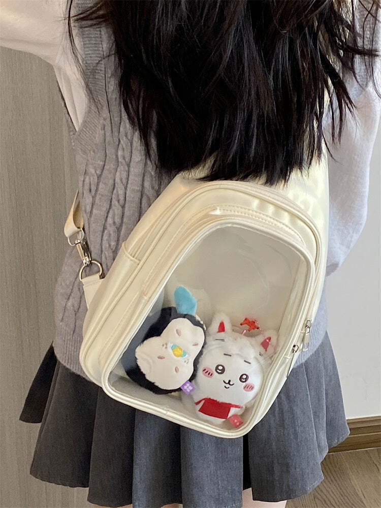 20cm Doll Ita Bag with Clear Window for Plushies and Pins