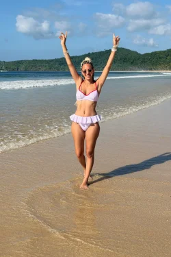 Polka Ruffled Bikini Set photo review