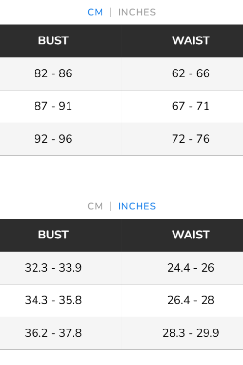 Ruffle Skirted Bikini Bottom Size Chart