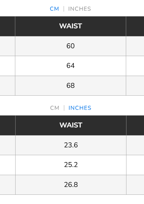 Studded Pleated Micro Skirt Size chart