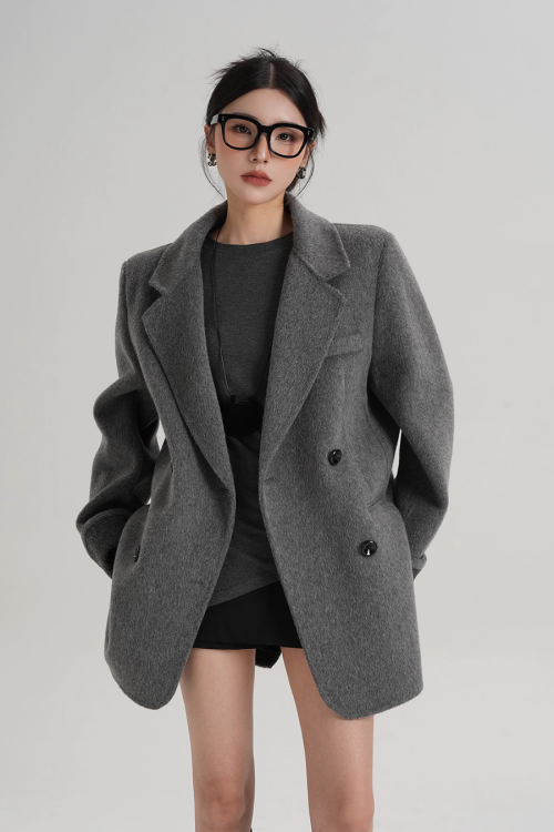 Back Sleeve Wool Blazer
