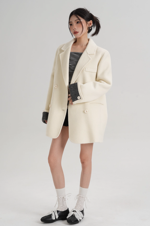 Back Sleeve Wool Blazer