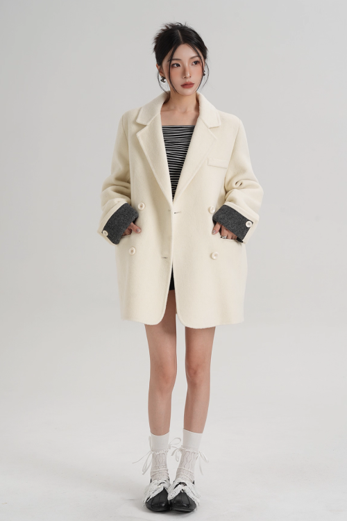 Back Sleeve Wool Blazer