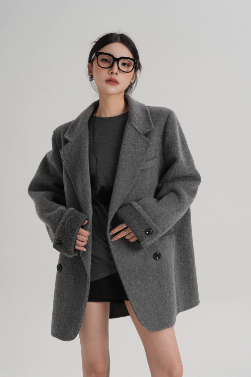 Back Sleeve Wool Blazer