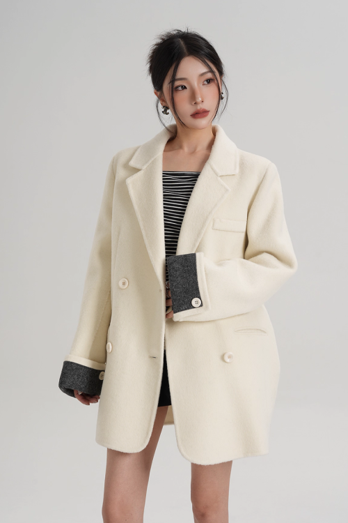 Back Sleeve Wool Blazer