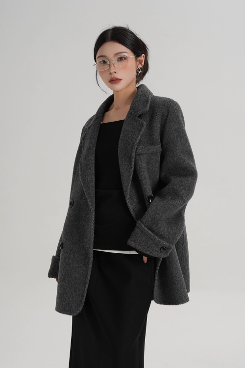 Back Sleeve Wool Blazer