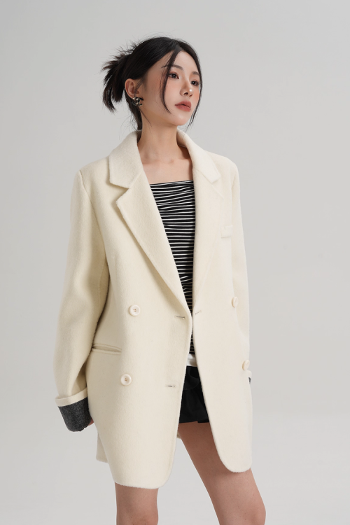 Back Sleeve Wool Blazer