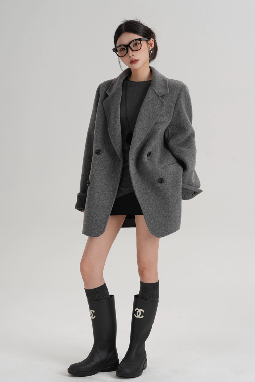 Back Sleeve Wool Blazer