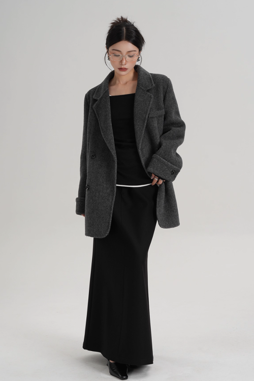 Back Sleeve Wool Blazer