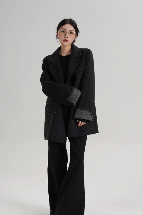 Back Sleeve Wool Blazer