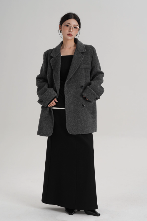 Back Sleeve Wool Blazer