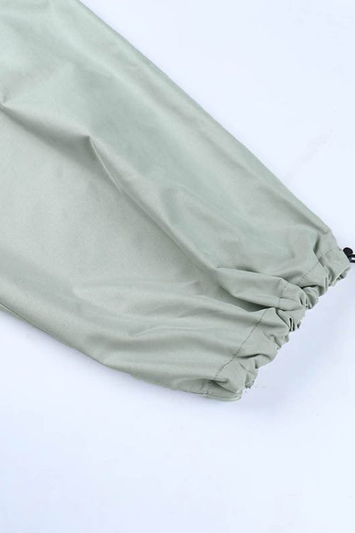 Belted Drawstring Parachute Cargo Pants