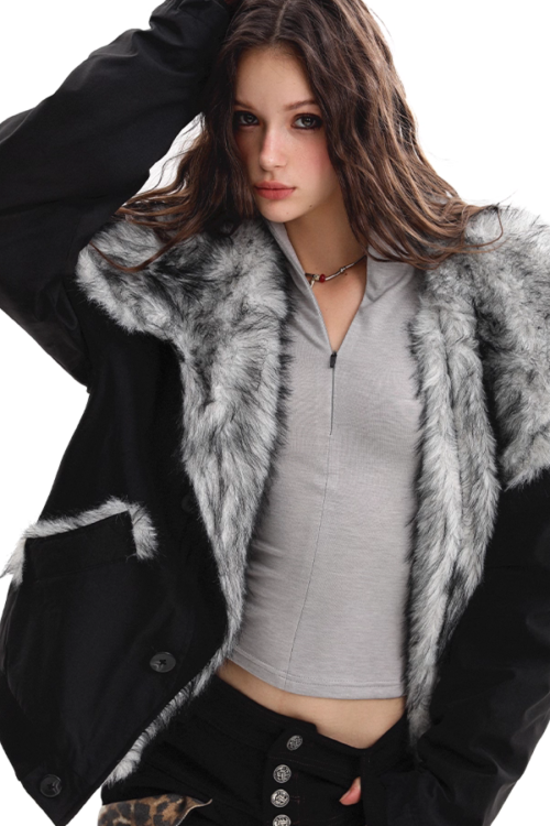 Big Collar Fleece Jacket