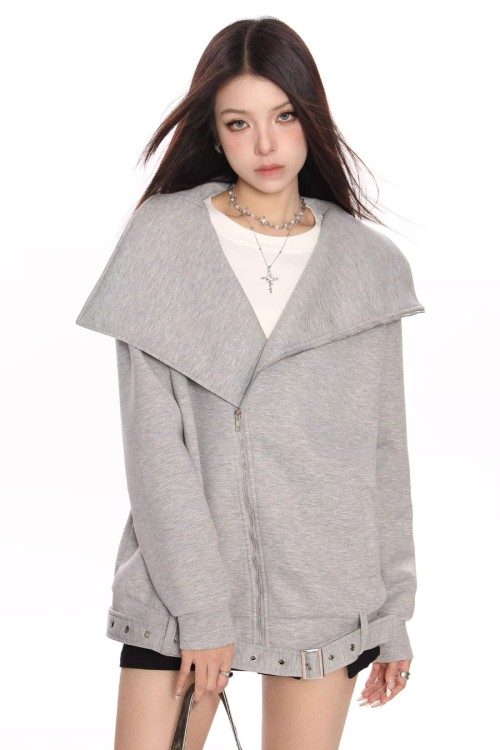 Big Collar Zip Jacket