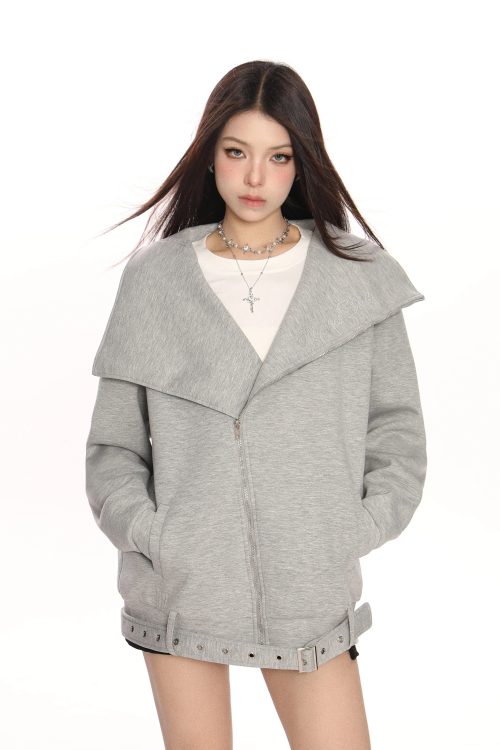 Big Collar Zip Jacket