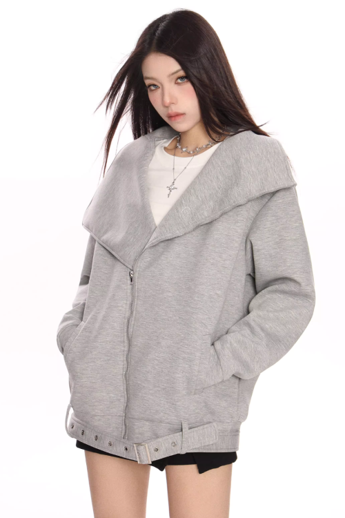 Big Collar Zip Jacket
