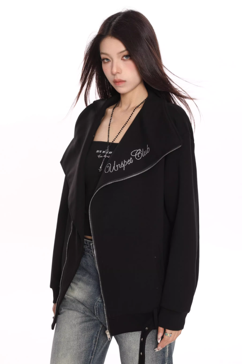 Big Collar Zip Jacket