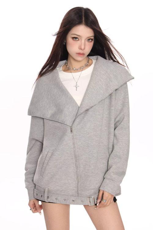 Big Collar Zip Jacket