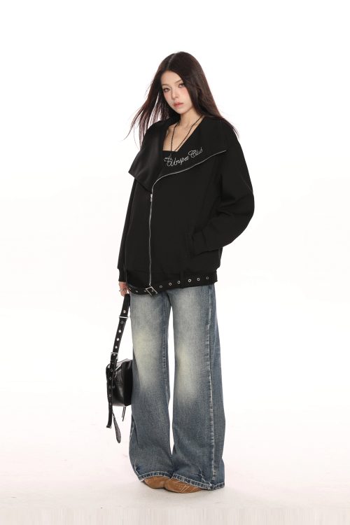 Big Collar Zip Jacket