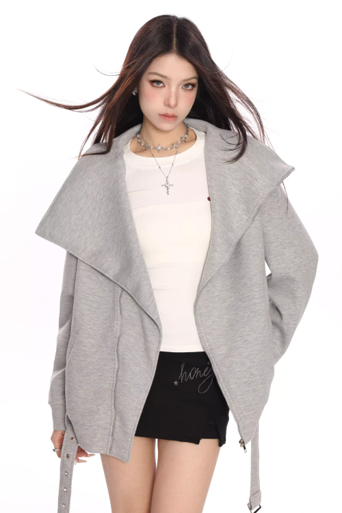 Big Collar Zip Jacket