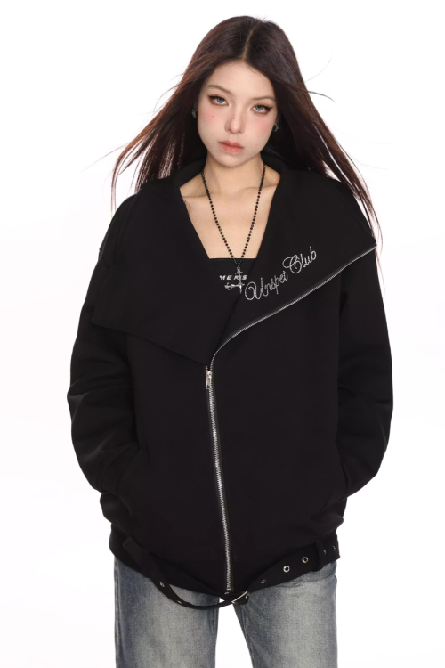 Big Collar Zip Jacket