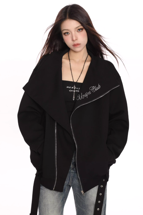 Big Collar Zip Jacket