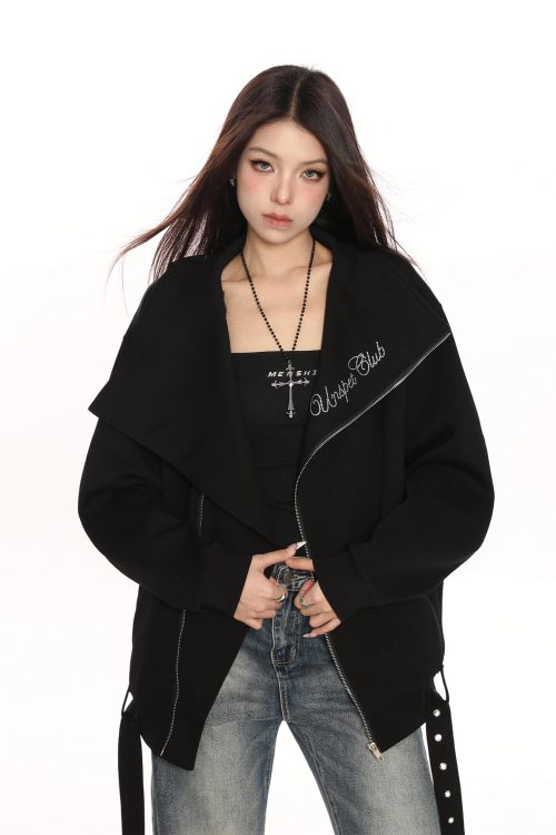 Big Collar Zip Jacket