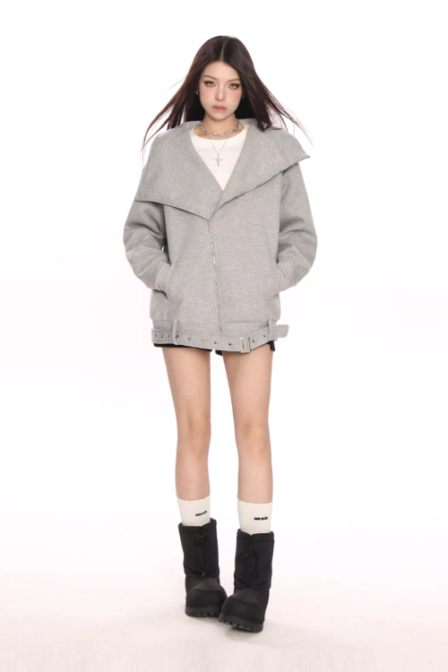 Big Collar Zip Jacket