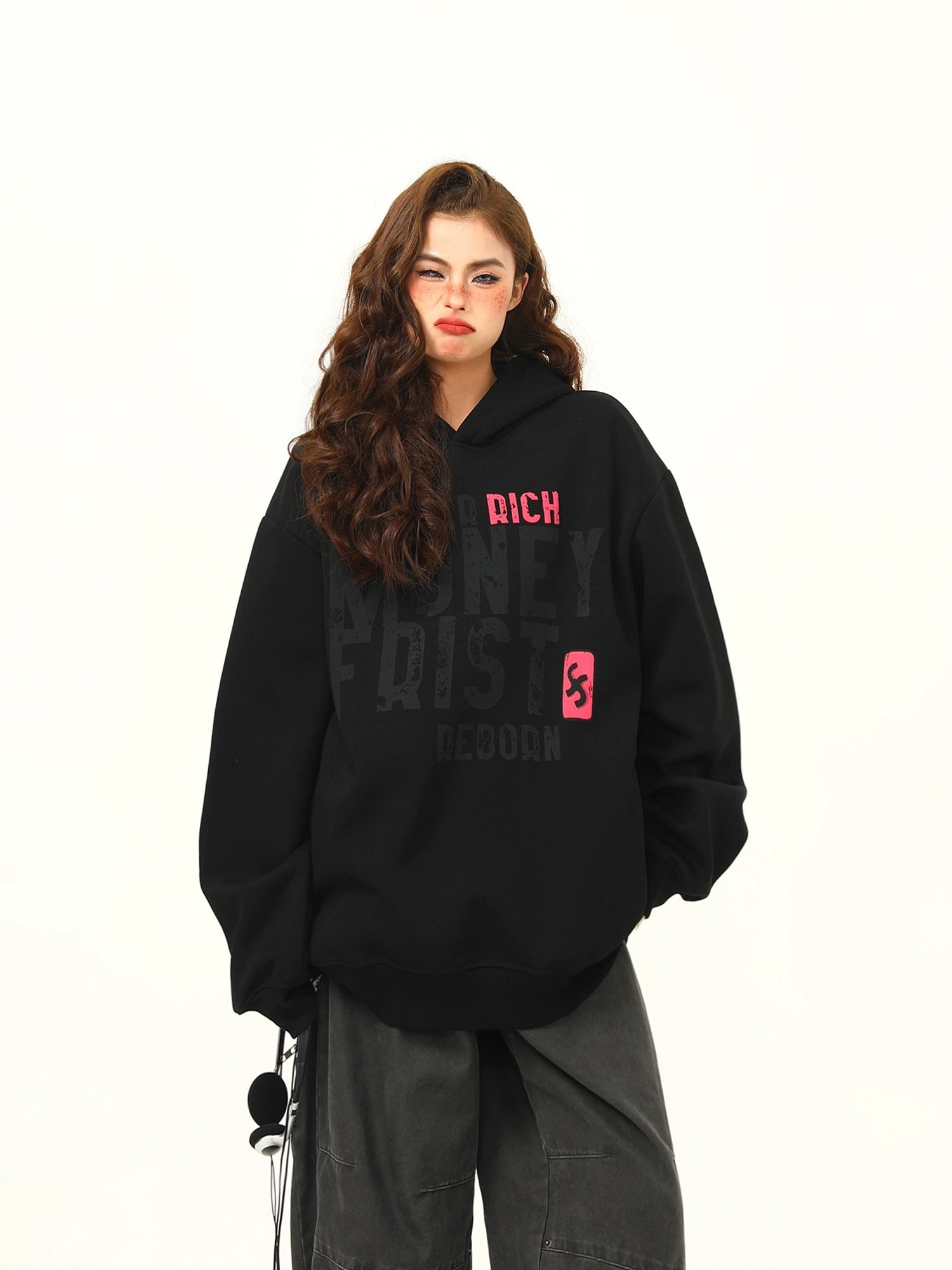 Big Logo Print Hoodie